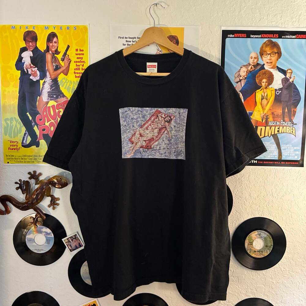 Supreme Float Tee Black Graphic T-Shirt Size XL